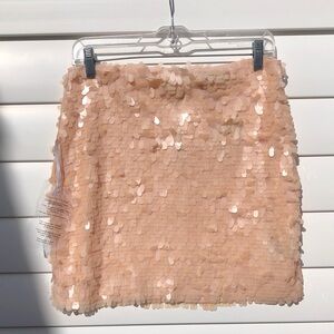 NWT bebe Blush Sequin Mini Skirt